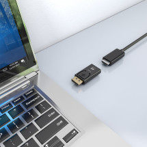 foto de CONVERSOR AISENS DISPLAYPORT A HDMI 4K@60HZ DP/M-HDMI/H NEGRO