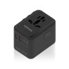 foto de ADAPTADOR AISENS ENCHUFE UNIVERSAL VIAJE CARGADOR USB GAN 25W NEGRO