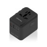 foto de ADAPTADOR AISENS ENCHUFE UNIVERSAL VIAJE CARGADOR USB GAN 35W NEGRO
