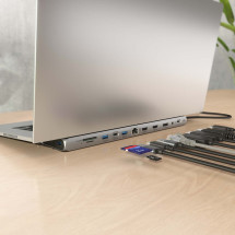 foto de USB-C DOCK AISENS 12 EN 1 USB-C 2XHDMI 4K 1XDP 1XRJ45 3XUSB-A 1XUSB-C