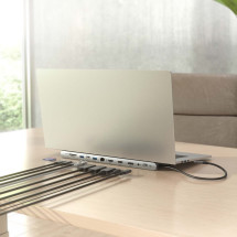 foto de USB-C DOCK AISENS 12 EN 1 USB-C 2XHDMI 4K 1XDP 1XRJ45 3XUSB-A 1XUSB-C
