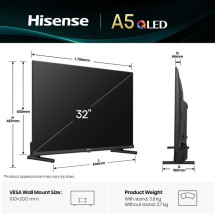 foto de TV HISENSE 32A5Q 32 QLED SMART TV DOLBY ATMOS