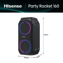foto de Hisense Party Rocket 160 Altavoz para fiestas Negro 160 W