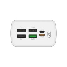 foto de LEOTEC POWERBANK 30000MAH 22,5W PD20W BLAN (1 USB-C+4USB-A INC USB-A A USB-C)