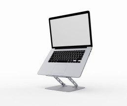 foto de SOPORTE ELEVADOR PLEGABLE PARA PORTATIL GRIS ESPACIAL