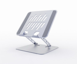 foto de SOPORTE ELEVADOR PLEGABLE PARA PORTATIL GRIS ESPACIAL
