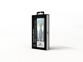 foto de CABLE DE CARGA Y DATOS GEMBIRD DE SILICONA PREMIUM DE 8 CLAVIJAS 1,5 M BLANCO