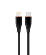 CABLE DE CARGA Y DATOS GEMBIRD USB TIPO-C A 8 PINES DE SILICONA PREMIUM 1,5M BK