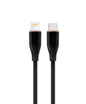 foto de CABLE DE CARGA Y DATOS GEMBIRD USB TIPO-C A 8 PINES DE SILICONA PREMIUM 1,5M BK