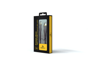 foto de CABLE DE CARGA Y DATOS GEMBIRD USB TIPO-C A 8 PINES DE SILICONA PREMIUM 1,5M BK