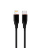 foto de CABLE DE CARGA Y DATOS GEMBIRD USB TIPO-C A 8 PINES DE SILICONA PREMIUM 1,5M BK