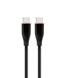 CABLE DE CARGA Y DATOS GEMBIRD (PD) TIPO-C SILICONA ALTA CALIDAD 1,5M NEGRO