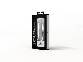 foto de CABLE DE CARGA Y DATOS GEMBIRD (PD) TIPO-C SILICONA ALTA CALIDAD 1,5M BLANCO