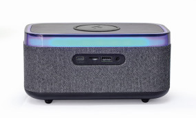 foto de RELOJ DESPERTADOR GEMBIRD DIGITAL CON FUNCION DE CARGA INALAMBRICA NEGRO-GRIS