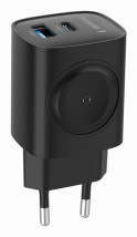 foto de CARGADOR GEMBIRD 2-1 USB CARGA RAPIDA + APPLE WATCH NEGRO