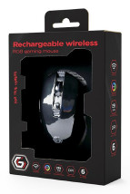foto de RATON GAMING GEMBIRD RGB INALAMBRICO RECARGABLE DE 6 BOTONES FIREBOLT NEGRO