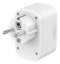 foto de CARGADOR RAPIDO GEMBIRD USB DE 2 PUERTOS CON TOMA DE CA DE PASO 20 W BLANCO