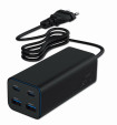 CARGADOR RAPIDO GEMBIRD USB POWERDELIVERY GAN DE 4 PUERTOS 100 W NEGRO