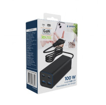 foto de CARGADOR RAPIDO GEMBIRD USB POWERDELIVERY GAN DE 4 PUERTOS 100 W NEGRO