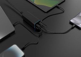 foto de CARGADOR RAPIDO GEMBIRD USB POWERDELIVERY GAN DE 4 PUERTOS 100 W NEGRO
