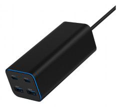 foto de CARGADOR RAPIDO GEMBIRD USB POWERDELIVERY GAN DE 4 PUERTOS 100 W NEGRO