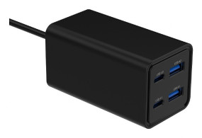foto de CARGADOR RAPIDO GEMBIRD USB POWERDELIVERY GAN DE 4 PUERTOS 65 W NEGRO