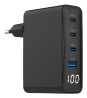 foto de CARGADOR RAPIDO GEMBIRD USB GAN DE 4 PUERTOS 100 W LCD NEGRO