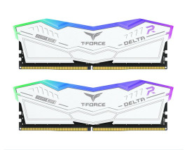 foto de DDR5 TEAMGROUP T-FORCE DELTA RGB 16GB X2 6400 BLANCO