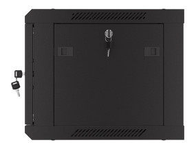 foto de ARMARIO LANBERG MURAL RACK 19 6U 600X450 FLAT PACK NEGRO PUERTA MALLA