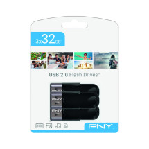 foto de MEMORIA USB 2.0 PNY 3x32GB ATTACHE4 PACK