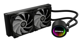 foto de VENTILADOR GENESIS REFRIGERACION LIQUIDA HYDRIA 240 ARGB 120MM + PASTA TERMICA