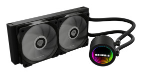 foto de VENTILADOR GENESIS REFRIGERACION LIQUIDA HYDRIA 240 ARGB 120MM + PASTA TERMICA