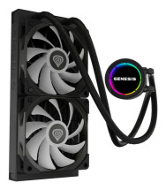 foto de VENTILADOR GENESIS REFRIGERACION LIQUIDA HYDRIA 240 ARGB 120MM + PASTA TERMICA