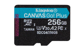 foto de Kingston Technology Tarjeta microSDXC Canvas Go Plus Gen4 de 256 GB, 200 MB/s, A2 U3 V30 y adaptador