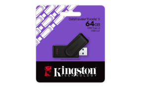 foto de MEMORIA USB 3.2 KINGSTON 64GB DTXS/64GB BLACK/BLACK
