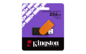 foto de Kingston Technology DataTraveler 256GB Portable USB 3.2 Gen 1 Exodia S (Black/Orange)