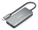 foto de HUB AISENS USB 3.1 USB-C 1XPD 100W 1XUSB-C 3.0 3XUSB-A 2.0 GRIS 15CM