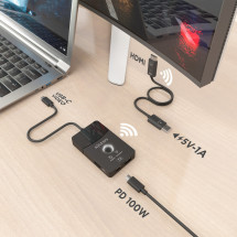 foto de DOCKING AISENS USB-C A HDMI 1080P60HZ INALAMBRICO HDMI 4K60HZ 2USB-C USB PD 100W