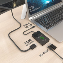 foto de DOCKING AISENS USB-C A HDMI 1080P60HZ INALAMBRICO HDMI 4K60HZ 2USB-C USB PD 100W