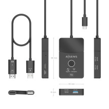 foto de DOCKING AISENS USB-C A HDMI 1080P60HZ INALAMBRICO HDMI 4K60HZ 2USB-C USB PD 100W