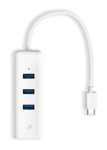 foto de USB 3.0 TYPE-C TO GIGABIT ETHERNET NETWORK ADAPTER WITH 3-PORT
