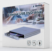 foto de UNIDAD DE DVD USB EXTERNA GEMBIRD PLATA
