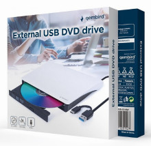 foto de UNIDAD DE DVD USB EXTERNA GEMBIRD BLANCA