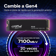 foto de SSD CRUCIAL 4TB P310 CT4000P310SSD8 PCIE M.2 NVME PCIE 4.0 X4