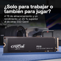 foto de SSD CRUCIAL 4TB P310 CT4000P310SSD8 PCIE M.2 NVME PCIE 4.0 X4