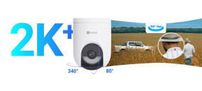 foto de EZVIZ CAMARA WIFI EXTERIOR HB8 2K+ 4MP PANORAMICA/INCLINACION CON BATERIA