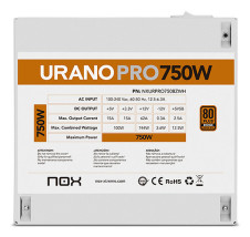foto de FUENTE ALIMENTACION ATX NOX URANO PRO 750W BRONZE BLANCO
