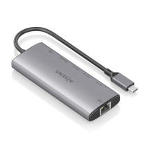foto de USB-C DOCK AISENS 6 EN 1 HDMI RJ45 USB-A 10G 2XUSB-C 10G USB-C PD 20CM