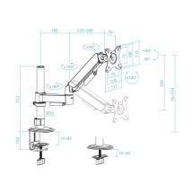 foto de SOPORTE MESA PANT. GIRA INCLI 1 BRAZO 17-32 NEGRO
