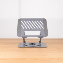 foto de TooQ Soporte Elevador con rotaci?n 360? y ajustable, para dispositivos de 11?-17?, Color Gris Oscuro